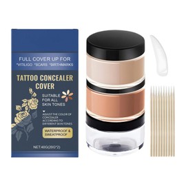 Tattoo Cover Up, Waterproof Cover up Concealer Long Lasting Skin Cover Quick Fix Body Makeup Full Coverage Matte Foundation for Neck Arms Women Men