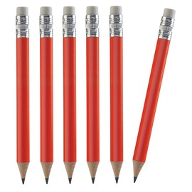 TH Golf 100pcs Golf Pencils, 4 Inch Mini Pencils Half Pencils with Eraser Sharpened Wood Mini Round Pencils for Schools Wedding Toddlers Home Corporate Multiple Colours (Red)