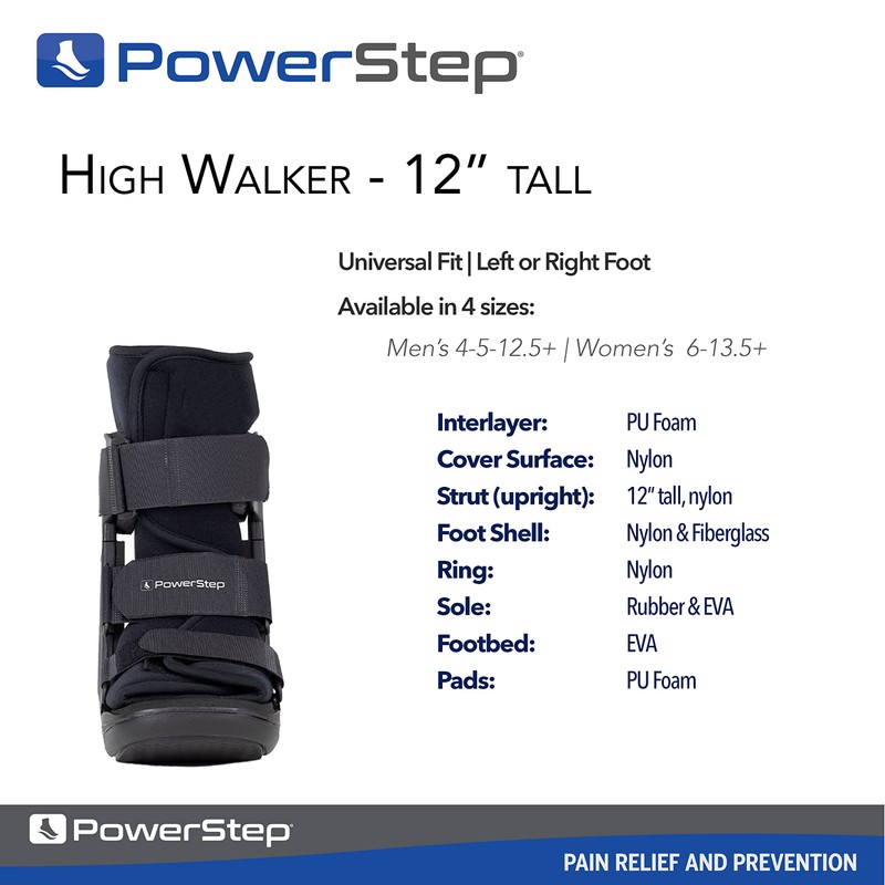 PowerStep Low Walker 12" Tall, Post-Operative Foot & Ankle Support