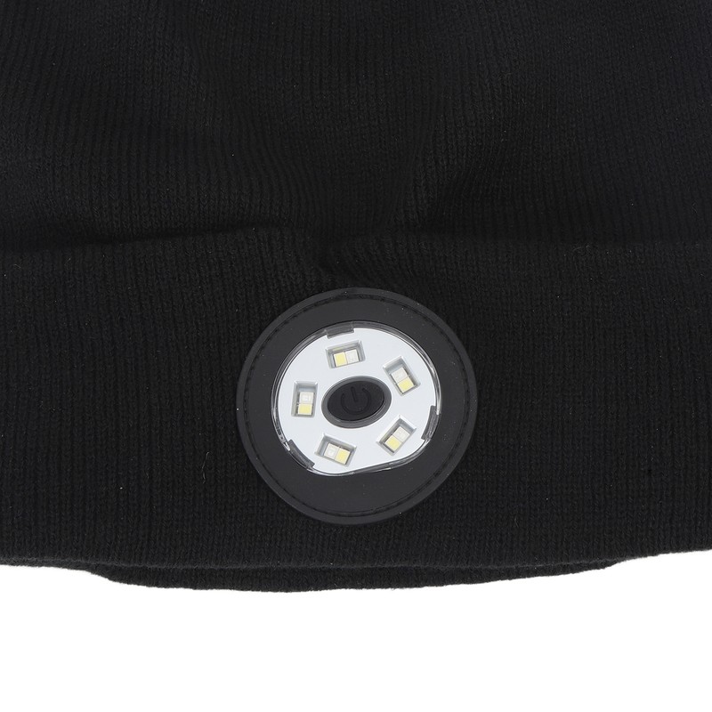 LED Beanie Hat with Headphones Wireless Black Musical Knitted Cap