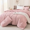 Andency Pink Tufted Comforter Set Queen(90x90Inch), 3 Pieces(1 Boho Comforter,