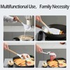 BRIIEC Orange Silicone Kitchen Cooking Utensils Set, Heat Resistant Silicone