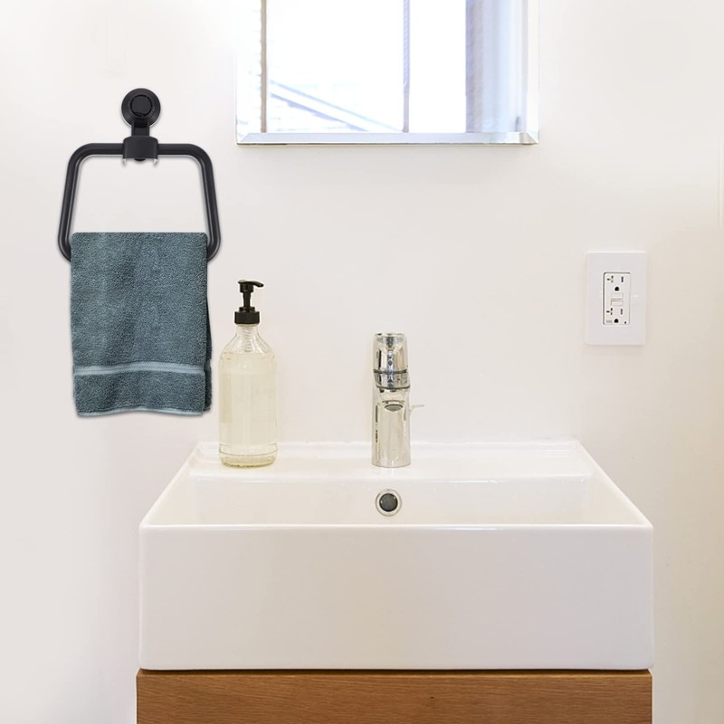 Mipcase Wall Mount Towel Rack Suction Cup Punch- Towel Holder