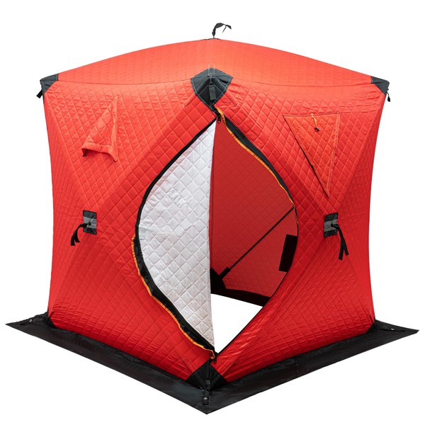 JooWing 2 Person Insulated Ice Fishing Shelter Pop-Up Portable Ice