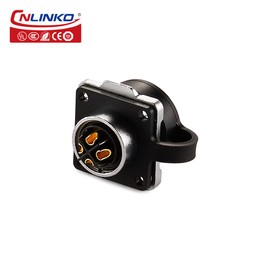 CNLINKO DH Series M20 Waterproof Connector 2/3/4/5/7/9/12 Pin Bayonet Connecting Type Metal Shell Soldering Cable Landscape Light Female Plug Male Socket IP67 Waterproof connectors (4pin)