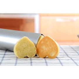 Tiger Crown Silver 2.8 x 8.7 x 2.8 inches (71 x 220 x 71 mm) Heart Bread Steel Aluminum Plated for Canape with Recipe 2377