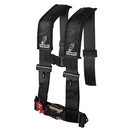 Dragonfire Racing 4-Point H-Style Safety Harness w/Adjustable Sternum Clip 3" Black for Kawasaki Teryx 800 2014-2018