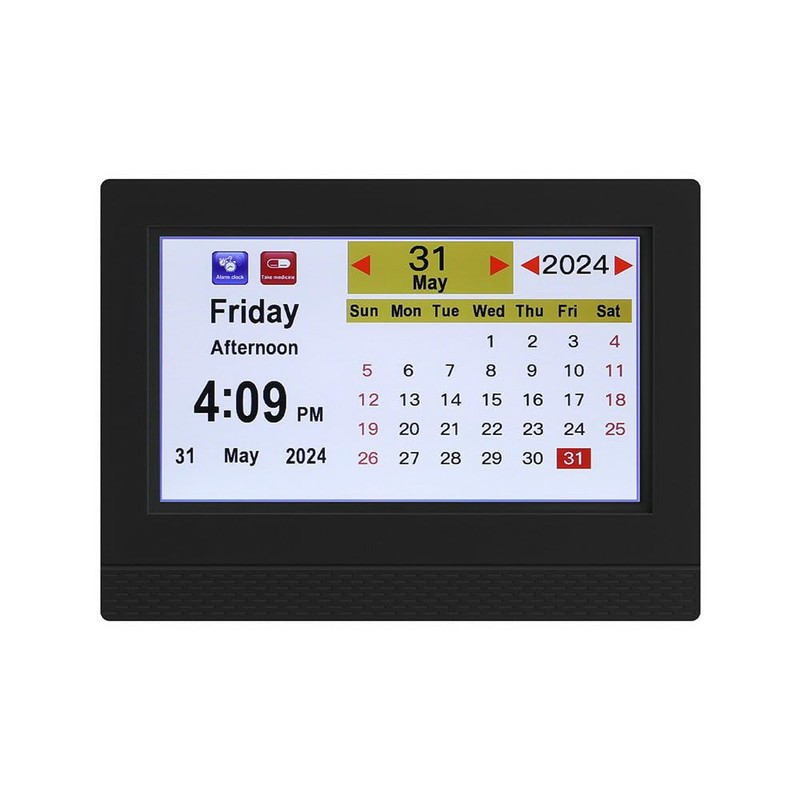 Artiss 7" Digital Day Clock Alarm Calendar Dementia Date Week