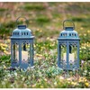 SteadyDoggie Solar Lanterns 2 Pack Blue - Hanging Solar Lights