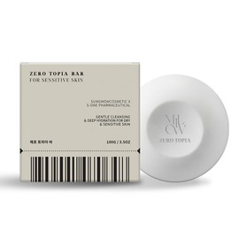 Zerotopia Bar Milo Zerotopia Soap Bar 100g Soothes dry itchiness, strengthens sensitive skin barrier / 마일로우 제로토피아 비누바 100g 건조 가려움 진정 민감 피부 장벽 강화