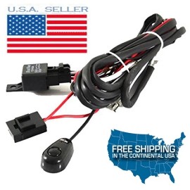 SparkHID LED Work Light Bar CREE Wiring Harness Kit with ON/OFF Switch Relay Cable KIT RV