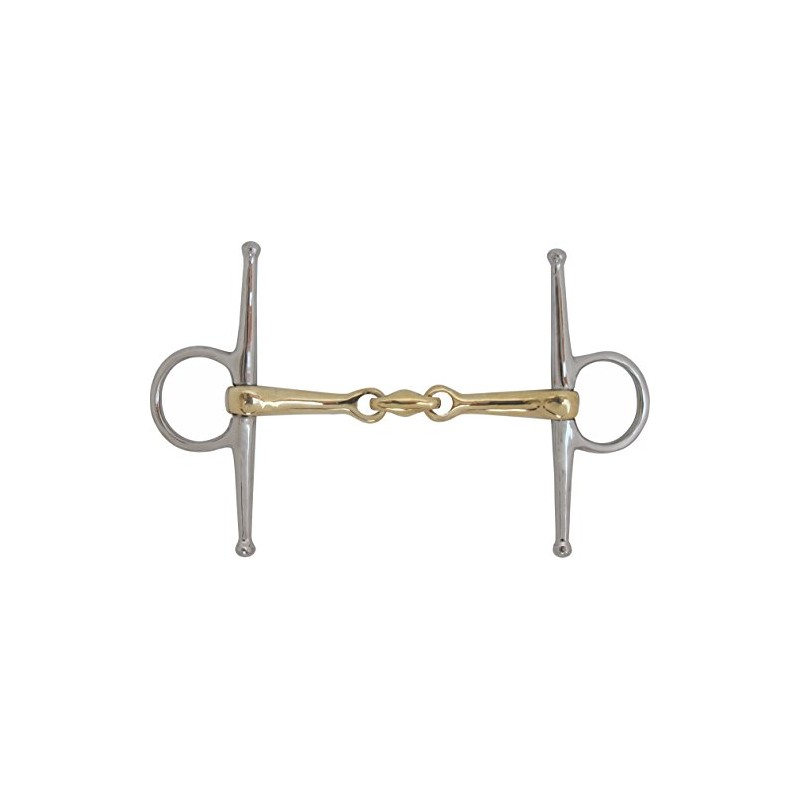 FULL CHEEK CURVED COPER MIX MOUTHPIECE SNAFFLE LOZENGE LINK HORSE