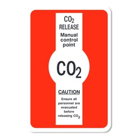 Co2 Release Manual Control Point Sign - 8 x 12 Inch Fire Safety Sign - Premium PVC Sign For Workplace Warehouse Jobsite OSHA Regulation - Weather Proof Fade Resistant - Made In USA - PVC0322