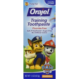 Orajel Toddler Training Toothpaste Tooty Fruity Flavor 1.50 Oz (Pack of 6)