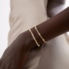 BaubleBar Pavé Bride Pisa Stretch Bracelet - 14kt Gold-Plated Beaded