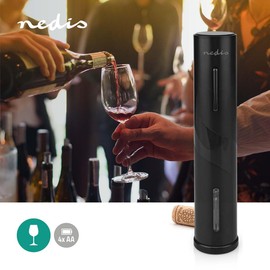 Nedis Electronic Wine Opener | ABS/Aluminium | Black