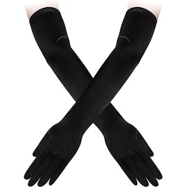 1920s Gatsby Accessories Set for Women Flapper Costume 20s Flapper Headband Pearl Necklace Gloves Plastic Holder