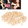 200Pcs Wooden Spools 0.55in 0.51in Unfinished Polished Wood Smoothing Wooden