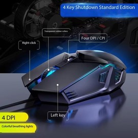 Gaming Mouse with LED Lighting, Wired USB, for PC Laptop Desktop, LOL Esports
