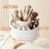 360 Rotating Makeup Organizer-1pc Plastic Cosmetic Storage 5 Compartments Eco-Friendly