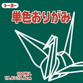 Toyo 065118 Origami Single-Sided Origami Origami Single Color, 7.9 inches (17.6 cm) Square, Fluffy Green 100 Sheets