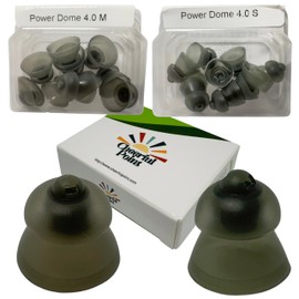 Phonak Power Dome - 1 Pack Small + 1 Pack Medium (20 Domes Total) - Compatible with Phonak Hearing Aids - Mixed Sizes for Flexible Fit - Secure Seal and Strong Amplification