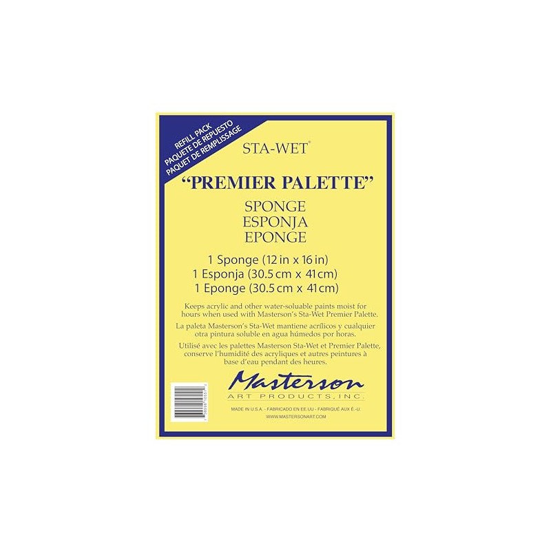 Masterson Sta-Wet Premier Palette Sponge Refill 1 Pack