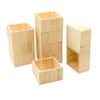 10 Pack 4 Inch Square Wood Box Unfinished Small Wooden