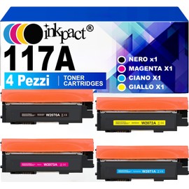 INKPACT 117A W2070A Toner Cartridge with Chip Compatible Replacement for 117A Color Laser 150nw MFP 179fnw 178nw 150a 178nwg 179fwg 179 178 150 W2070A W2071A W2072A W2073A Printer (M) ULTICOLOR)