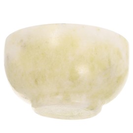 Gatuida Men Shaving Bowl Durable Soap Shaving Cup for Rich Foaming Natural Jade Design Deep Container for Home Barber Shops and Salons