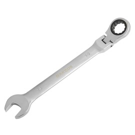 DAKCOS 14mm Flexible Head Spanner Dual Heads Ratchet Combination Wrench Spanner Chrome Vanadium Steel