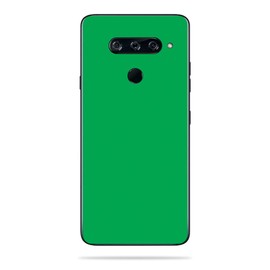 MightySkins Skin Compatible with LG V40 ThinQ - Solid Green | Protective, Durable, and Unique Vinyl Decal wrap Cover | Easy to Apply, Remove, and Change Styles | Made in The USA