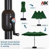 ABCCANOPY 15FT Double-Sided Aluminum Table Patio Umbrella Garden Large Umbrella,Swimming