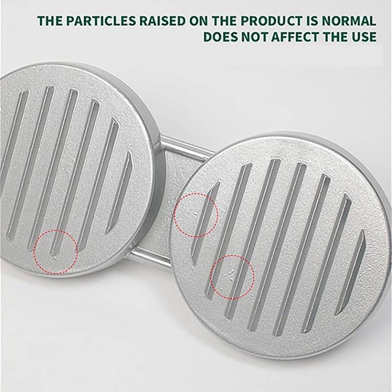 Double Hamburger, Aluminium Alloy Burger Patty Maker with Wooden Handle,