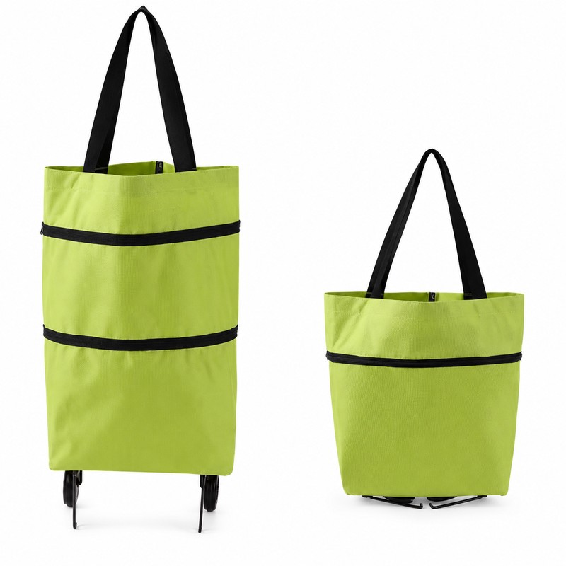 Foldable Shopping Cart Bag for Daily Errands – 2-in-1 Oxford