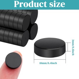 MIN CI 300Pack Black Fridge Magnets 10x3mm Small Magnets for Crafts Rare Earth Magnets