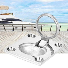 48x38mm Acero Inoxidable 316 Square Marine Yacht Piso Hebilla Tirador Tirador Marine Flush Lift Hebilla Anillo Fijo