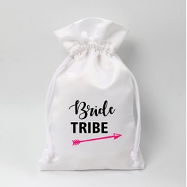 The Bash Affair Bridesmaid Gift Bags|Bride & Bride Tribe Drawstring Bags|Wedding Drawstring Gift Bag For Bridesmaids Bridal Party Supplies|Hangover Kit For Bride & Bridesmaids - Satin Bag - 5 X 7