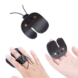 Prespollw Leather Archery Finger Tab – Double Layer Right-Hand Grip for Recurve Bow, Durable Finger Protector for Traditional Archery Shooting