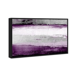 The Oliver Gal Artist Co. Abstract Wall Art Canvas Prints Paint Envision and Elevate Violet, 30" x 20", Black Frame