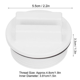 1.5" Threaded Pool Spa Return Line Winterizing Plug, 5pcs Filter Drain Plug Caps with O-Ring for Winterizing Pools During Winter Season