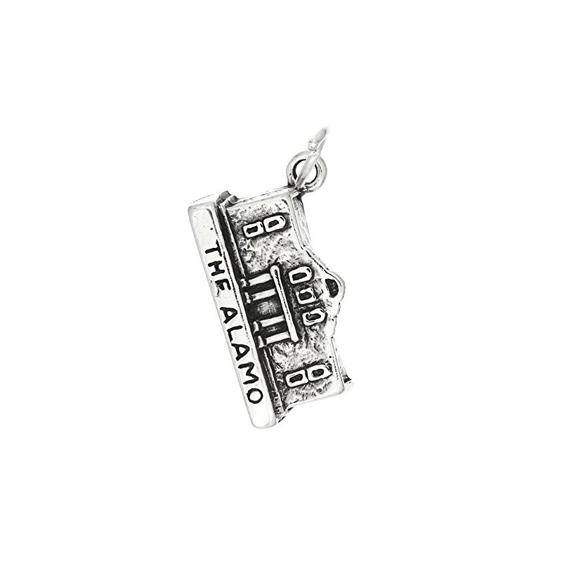 LGU Sterling Silver Oxidized Texas Alamo Charm