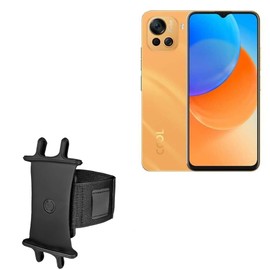 BoxWave Holster Compatible with Coolpad Cool 20 Pro - ActiveStretch Sport Armband, Adjustable Armband for Workout and Running - Jet Black