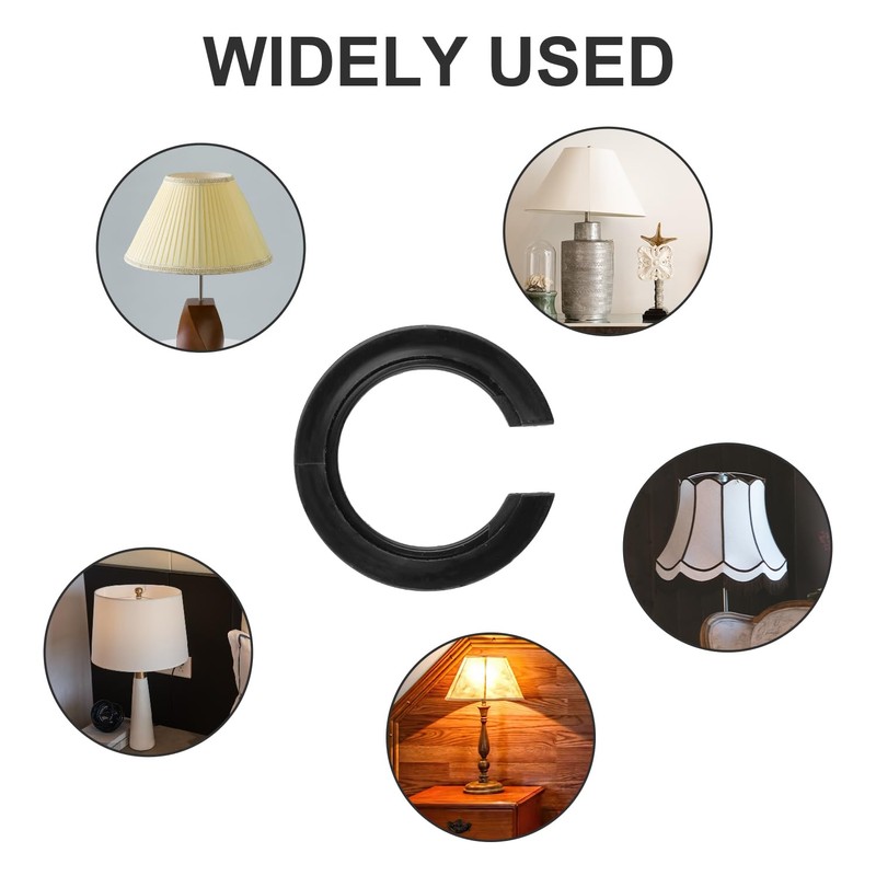 E27 to E14 Lampshade Reducer Ring, 2 Pack Black Lamp