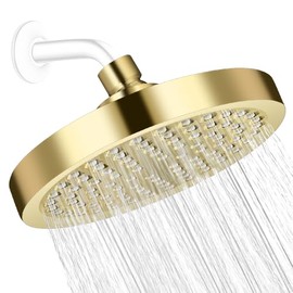 AUTOWT Cabezal De Ducha, Cabezal De Ducha Fijo De Lujo Para BañO De Lluvia De Alta PresióN Con Acabado Cromado, áNgulos Ajustables, Boquillas De Silic