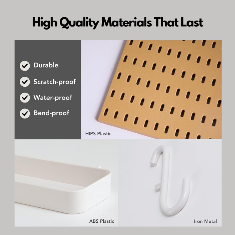 Keepo Pegboard Combination Kit, Pegboards and Accessories Modular Hanging for