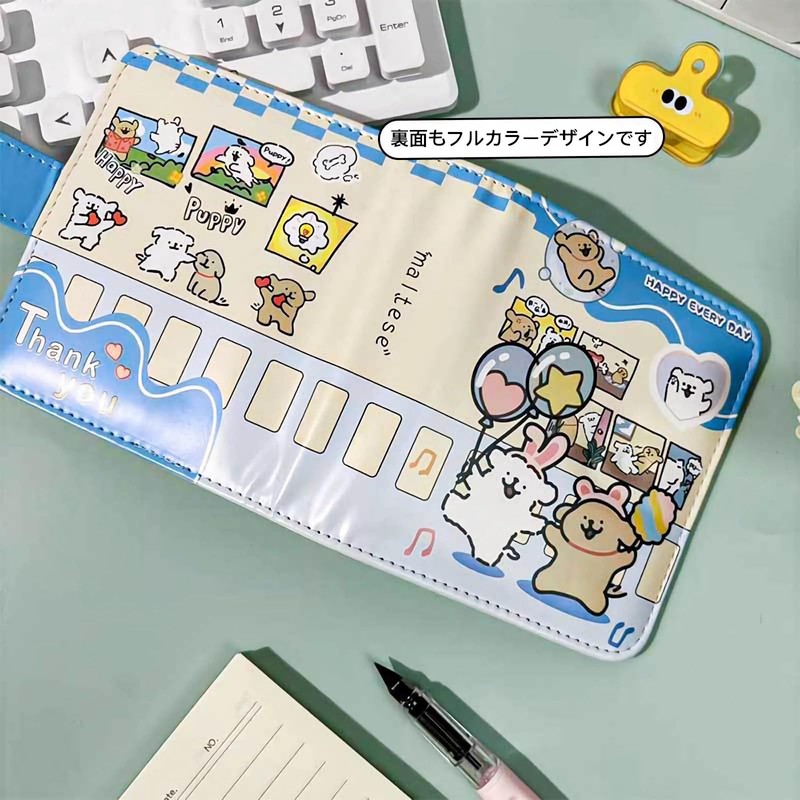 M5 Sticker Binder with 10 Refills, 5 Holes, Transparent Mat,