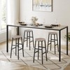 MAHANCRIS Bar Stools, Set of 2 Round Bar Chairs with