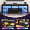 Clikuutory Black LED TV Stand with Large Storage Drawer for