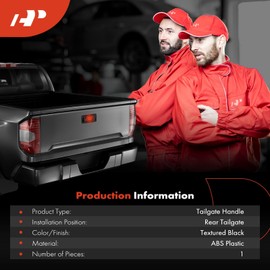 A-Premium Tailgate Handle Liftgate Latch Handle Compatible with Nissan Pathfinder 1996 1997 1998 1999, Textured Black, Replace# 906060W003